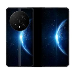 Housse Cuir Portefeuille Pour Honor Magic 8 Pro 5G Univers Planete Terre
