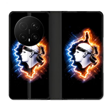 Housse Cuir Portefeuille Pour Honor Magic 8 Pro 5G Voyage Corse Brillante