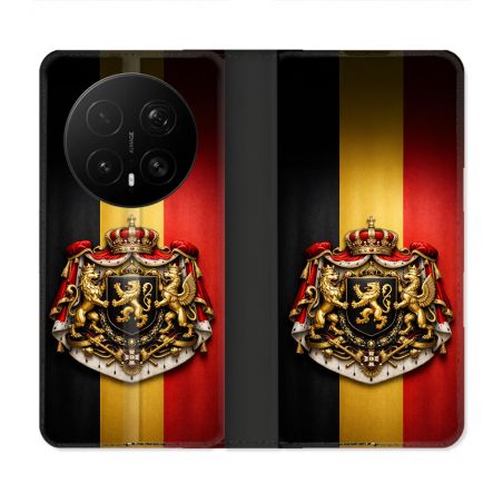 Housse Cuir Portefeuille Pour Honor Magic 8 Pro 5G Voyage Drapeau Belgique