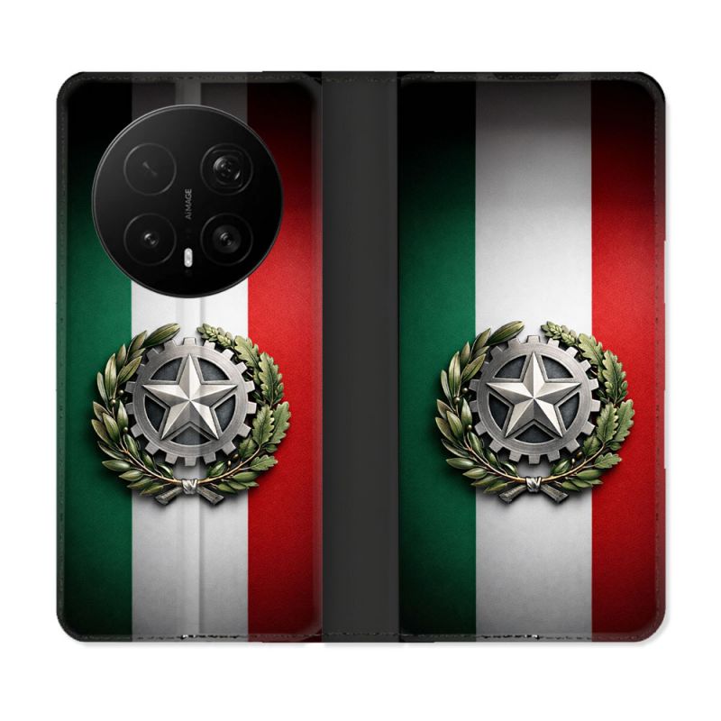 Housse Cuir Portefeuille Pour Honor Magic 8 Pro 5G Voyage Drapeau Italie