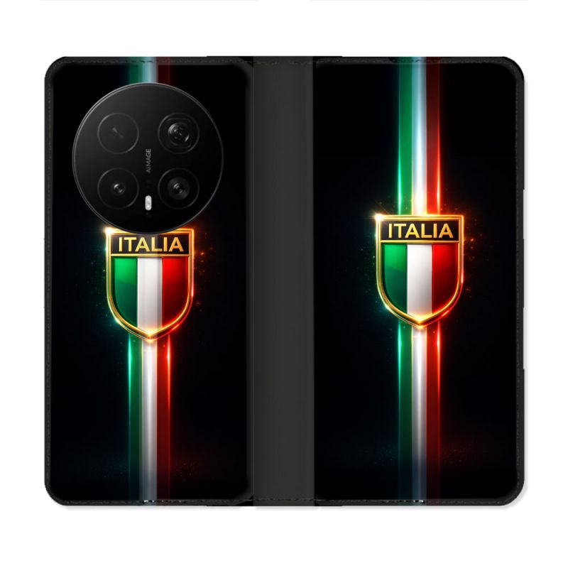 Housse Cuir Portefeuille Pour Honor Magic 8 Pro 5G Voyage Italie 3 sur Noir