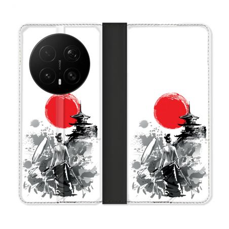 Housse Cuir Portefeuille Pour Honor Magic 8 Pro 5G Voyage Japon Femme