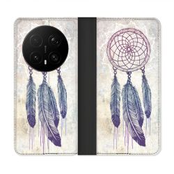 Housse Cuir Portefeuille Pour Honor Magic 8 Pro 5G Zen Attrape Reve Blanc