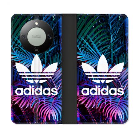Housse Cuir Portefeuille Pour Honor Magic 8 Lite 5G Adidas Palmier
