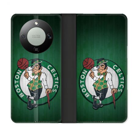 Housse Cuir Portefeuille Pour Honor Magic 8 Lite 5G Basket Boston Celtics