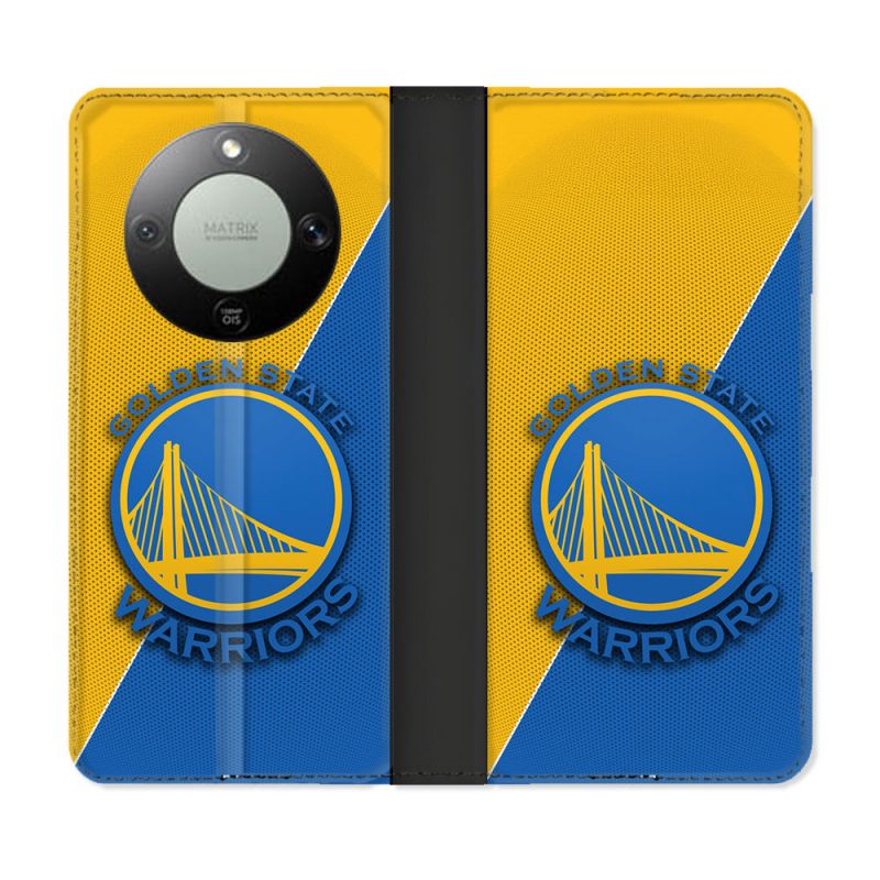 Housse Cuir Portefeuille Pour Honor Magic 8 Lite 5G Basket Golden State Warriors