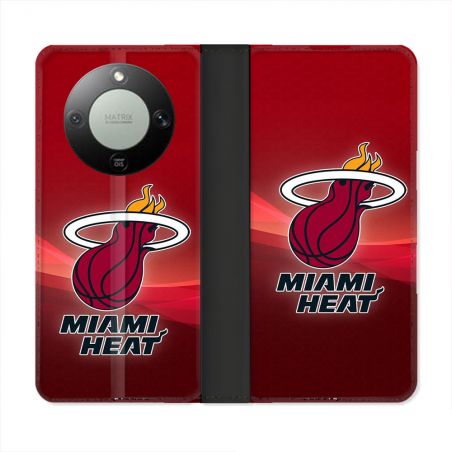 Housse Cuir Portefeuille Pour Honor Magic 8 Lite 5G Basket Miami Heat