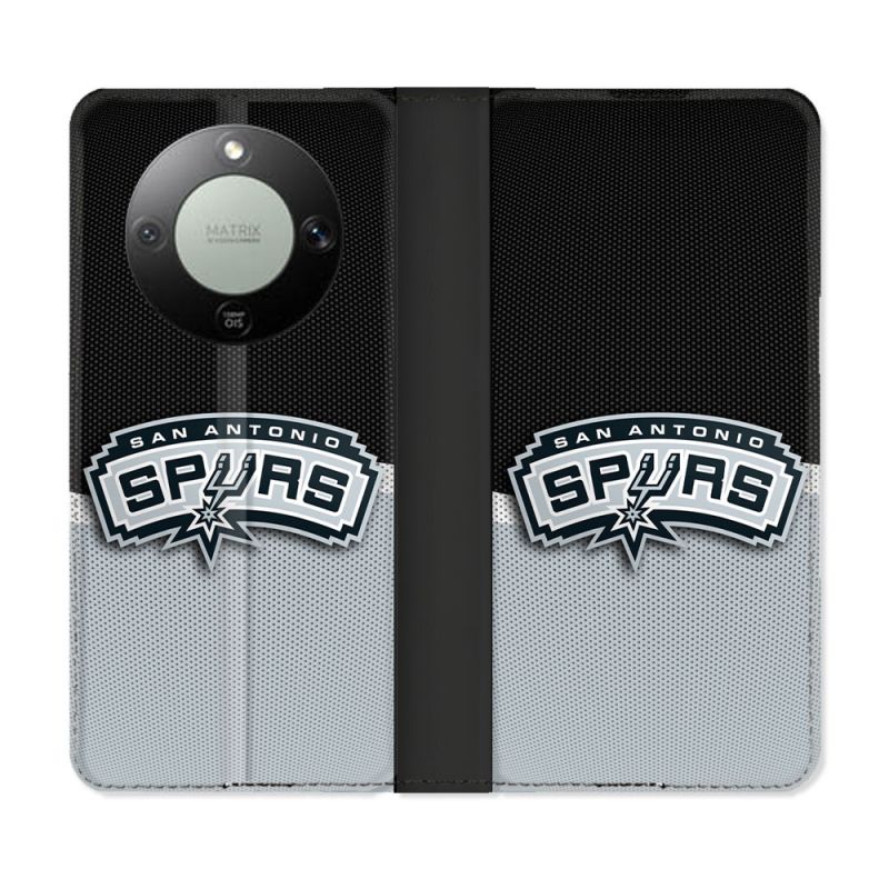 Housse Cuir Portefeuille Pour Honor Magic 8 Lite 5G Basket San Antonio Spurs