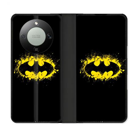 Housse Cuir Portefeuille Pour Honor Magic 8 Lite 5G Batman Logo