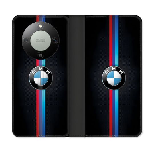 Housse Cuir Portefeuille Pour Honor Magic 8 Lite 5G BMW Logo