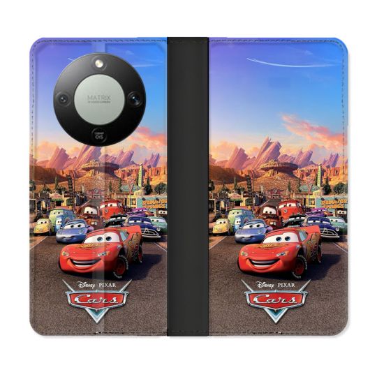 Housse Cuir Portefeuille Pour Honor Magic 8 Lite 5G Cars Affiche
