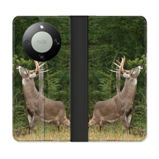 Housse Cuir Portefeuille Pour Honor Magic 8 Lite 5G Chasse Cerf
