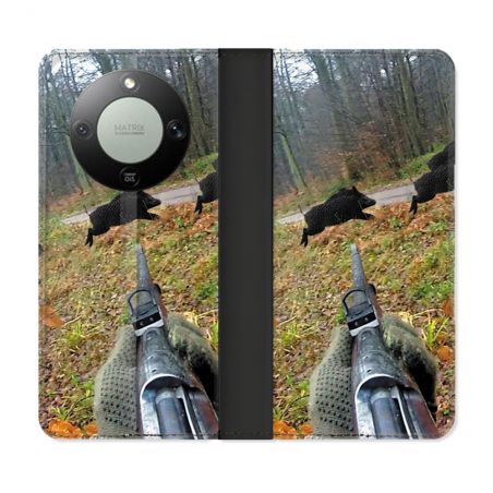 Housse Cuir Portefeuille Pour Honor Magic 8 Lite 5G Chasse Vision Tir