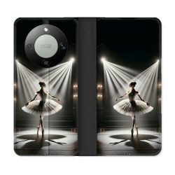 Housse Cuir Portefeuille Pour Honor Magic 8 Lite 5G Danseuse Lumière