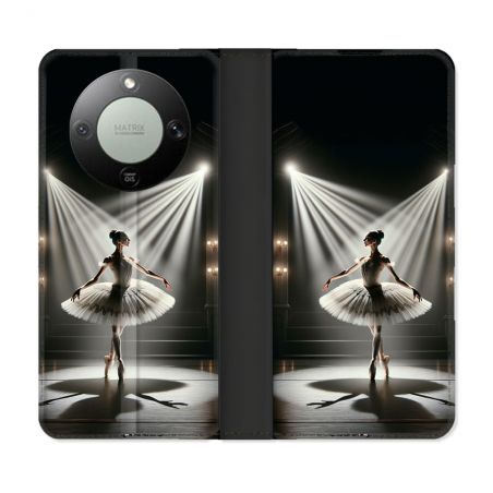 Housse Cuir Portefeuille Pour Honor Magic 8 Lite 5G Danseuse Lumière