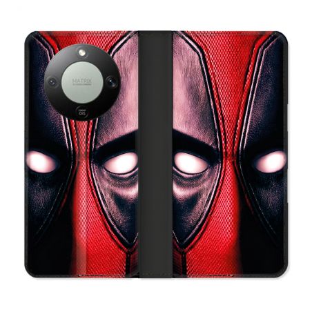 Housse Cuir Portefeuille Pour Honor Magic 8 Lite 5G Deadpool Yeux