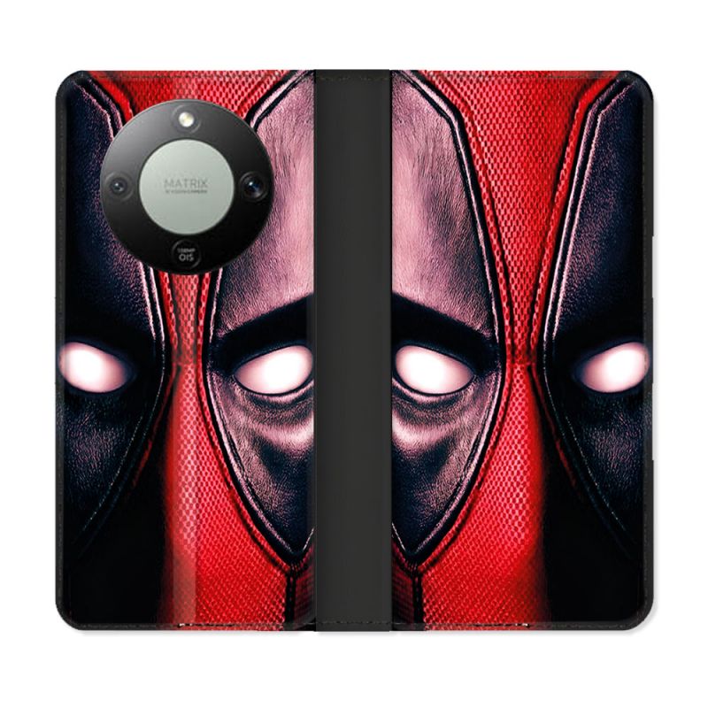 Housse Cuir Portefeuille Pour Honor Magic 8 Lite 5G Deadpool Yeux