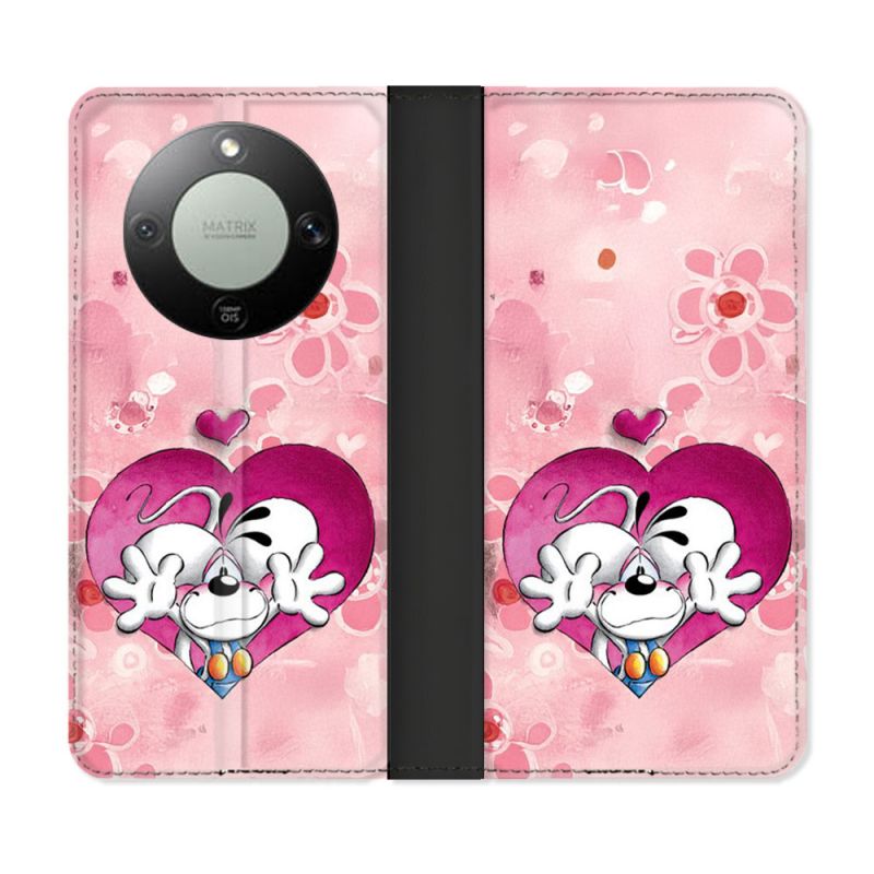 Housse Cuir Portefeuille Pour Honor Magic 8 Lite 5G Didll Love