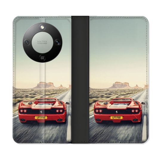 Housse Cuir Portefeuille Pour Honor Magic 8 Lite 5G Ferrari F50