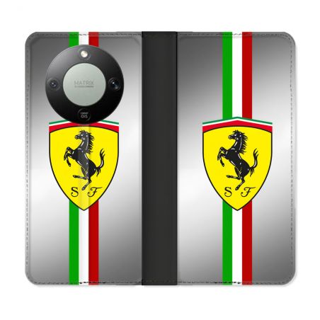 Housse Cuir Portefeuille Pour Honor Magic 8 Lite 5G Ferrari Ligne