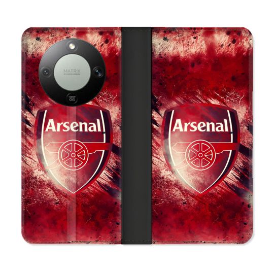 Housse Cuir Portefeuille Pour Honor Magic 8 Lite 5G Foot Arsenal