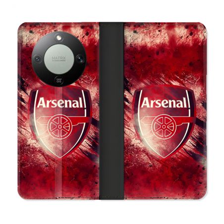 Housse Cuir Portefeuille Pour Honor Magic 8 Lite 5G Foot Arsenal