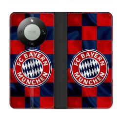 Housse Cuir Portefeuille Pour Honor Magic 8 Lite 5G Foot Bayern Munich Carreaux