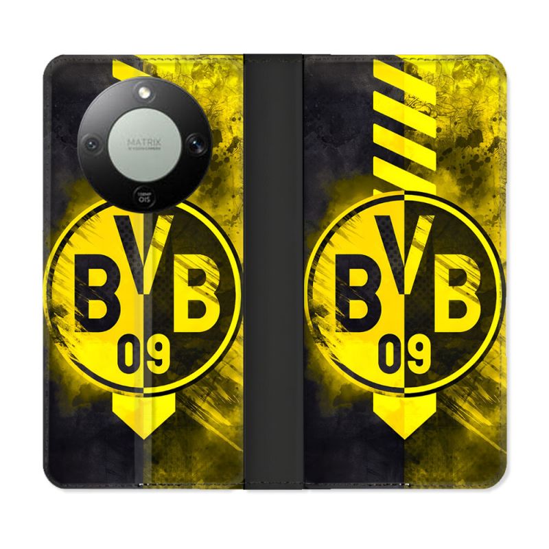 Housse Cuir Portefeuille Pour Honor Magic 8 Lite 5G Foot Dortmund