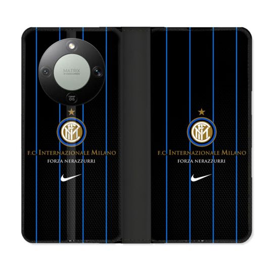 Housse Cuir Portefeuille Pour Honor Magic 8 Lite 5G Foot Inter Milan
