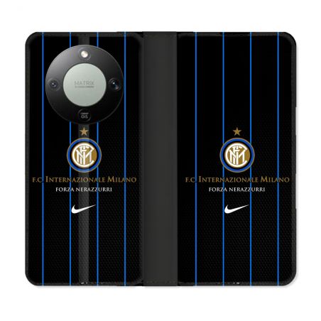 Housse Cuir Portefeuille Pour Honor Magic 8 Lite 5G Foot Inter Milan