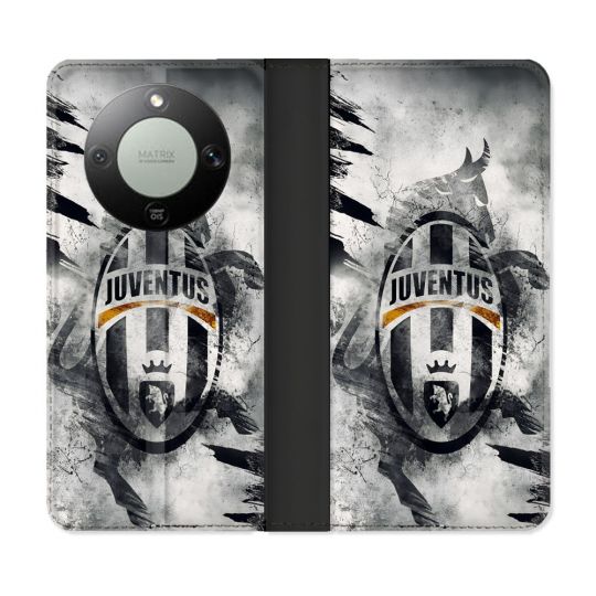 Housse Cuir Portefeuille Pour Honor Magic 8 Lite 5G Foot Juventus Turin