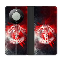 Housse Cuir Portefeuille Pour Honor Magic 8 Lite 5G Foot Manchester United