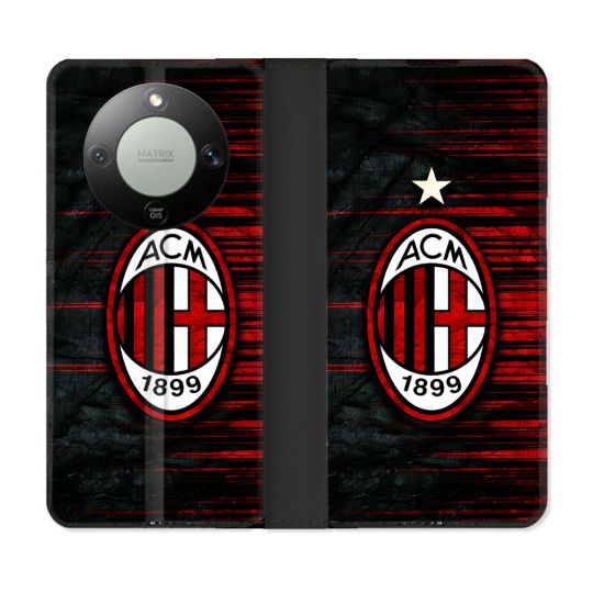 Housse Cuir Portefeuille Pour Honor Magic 8 Lite 5G Foot Milan AC