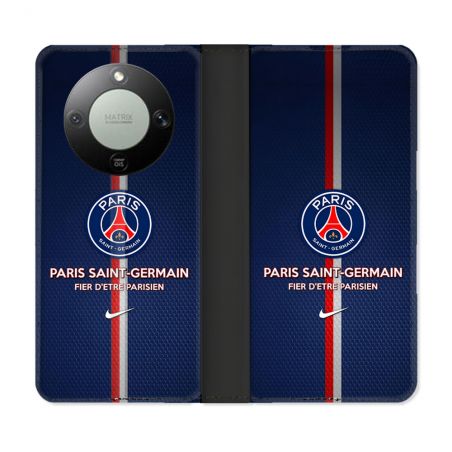 Housse Cuir Portefeuille Pour Honor Magic 8 Lite 5G Foot PSG Fier