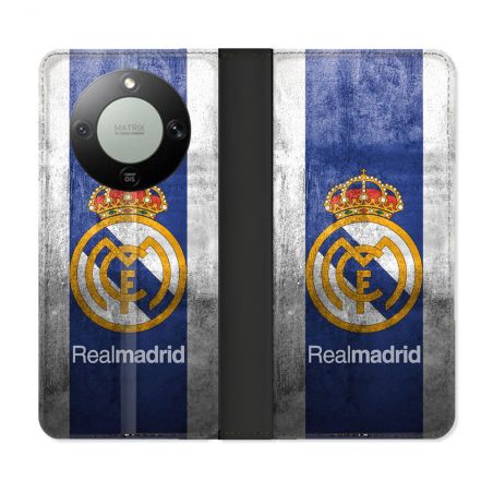 Housse Cuir Portefeuille Pour Honor Magic 8 Lite 5G Foot Real Madrid