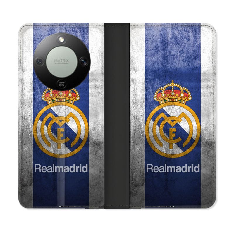 Housse Cuir Portefeuille Pour Honor Magic 8 Lite 5G Foot Real Madrid