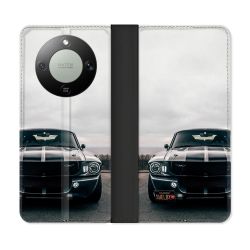 Housse Cuir Portefeuille Pour Honor Magic 8 Lite 5G Ford Mustang GT500 Vintage