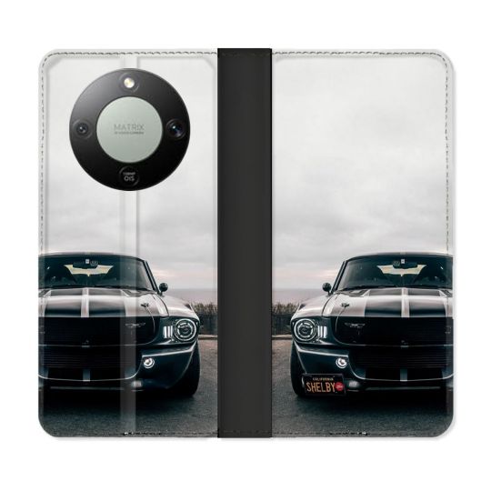 Housse Cuir Portefeuille Pour Honor Magic 8 Lite 5G Ford Mustang GT500 Vintage