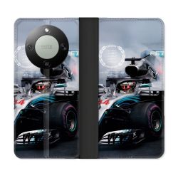 Housse Cuir Portefeuille Pour Honor Magic 8 Lite 5G Formule 1 F1 Mercedes Petronas