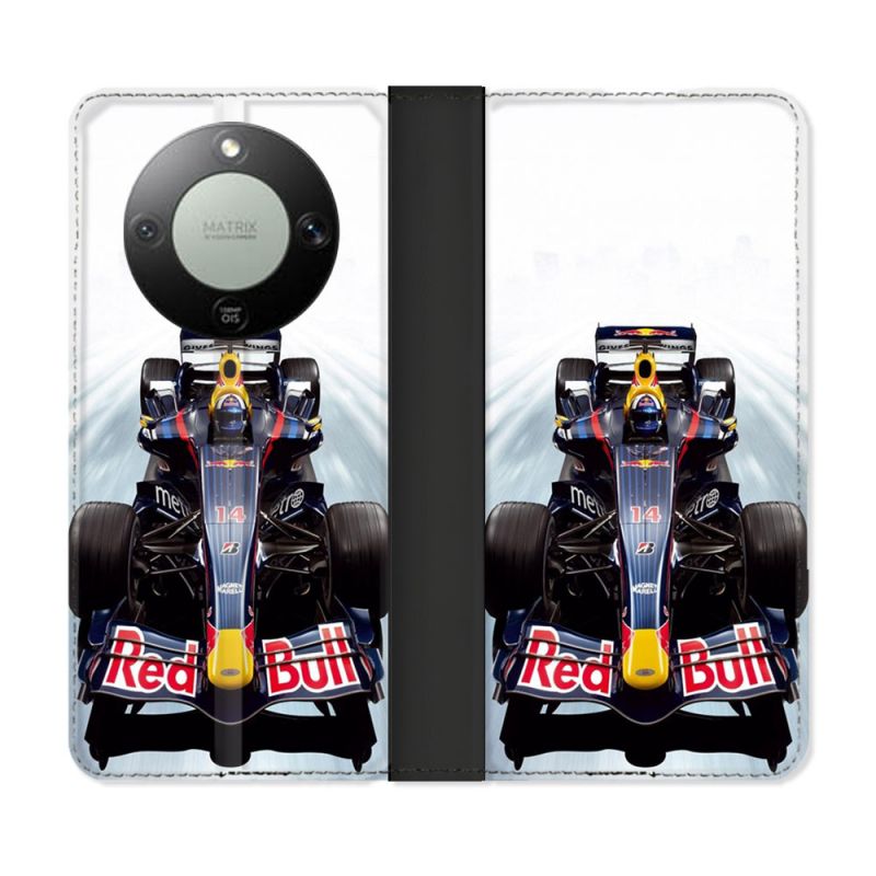 Housse Cuir Portefeuille Pour Honor Magic 8 Lite 5G Formule 1 F1 Red Bull