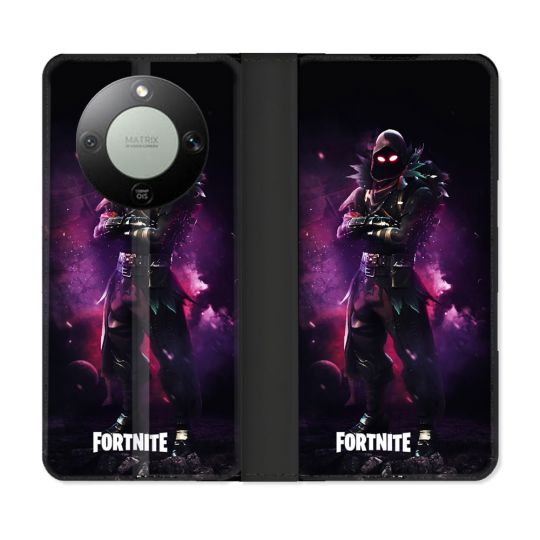 Housse Cuir Portefeuille Pour Honor Magic 8 Lite 5G Fortnite Raven