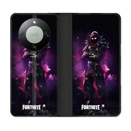 Housse Cuir Portefeuille Pour Honor Magic 8 Lite 5G Fortnite Raven