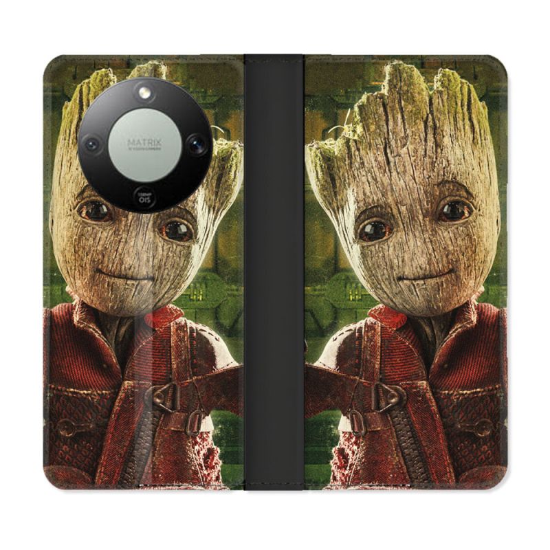 Housse Cuir Portefeuille Pour Honor Magic 8 Lite 5G Groot Vert