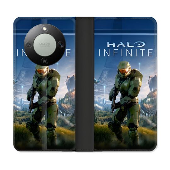 Housse Cuir Portefeuille Pour Honor Magic 8 Lite 5G Halo