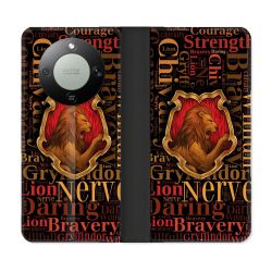 Housse Cuir Portefeuille Pour Honor Magic 8 Lite 5G Harry Potter Griffondor