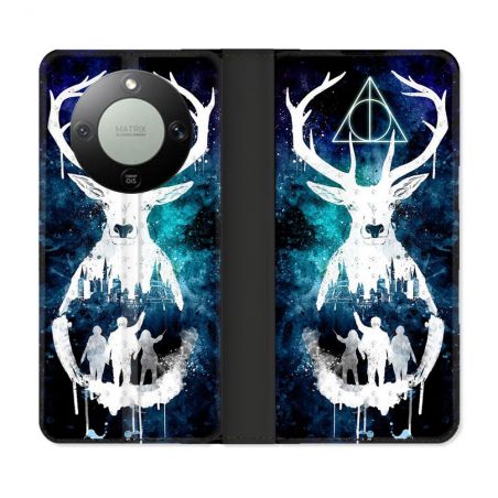 Housse Cuir Portefeuille Pour Honor Magic 8 Lite 5G Harry Potter Patronome