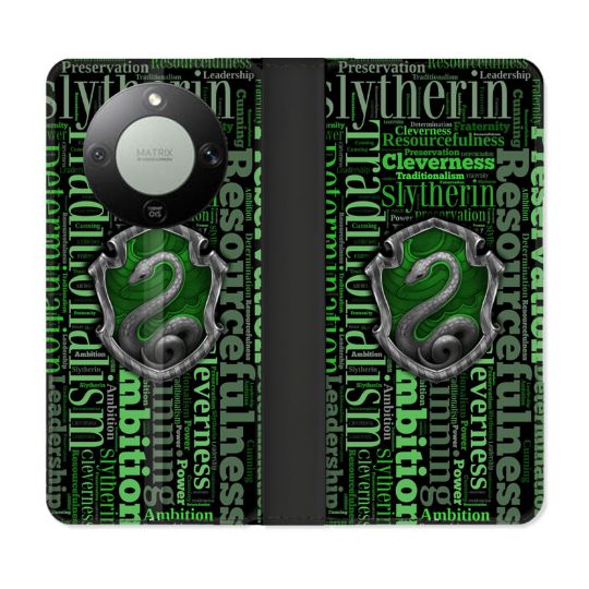 Housse Cuir Portefeuille Pour Honor Magic 8 Lite 5G Harry Potter Serpentar