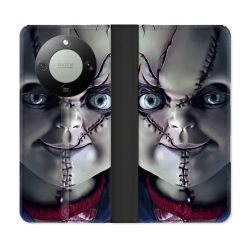 Housse Cuir Portefeuille Pour Honor Magic 8 Lite 5G Horreur Chucky Cicatrice