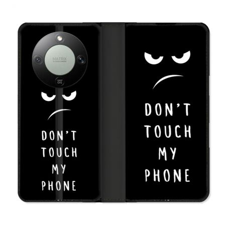 Housse Cuir Portefeuille Pour Honor Magic 8 Lite 5G Humour Don't Touch