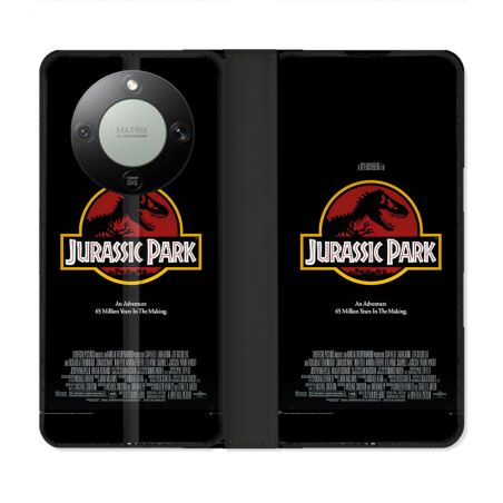 Housse Cuir Portefeuille Pour Honor Magic 8 Lite 5G Jurassic Park Affiche